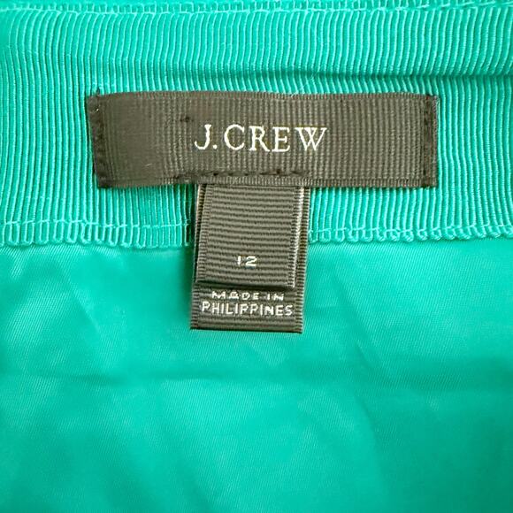J. Crew | Wool Lined Kelly Green Short Pencil Straight Skirt Y2K Preppy | 12 - Picture 4 of 6